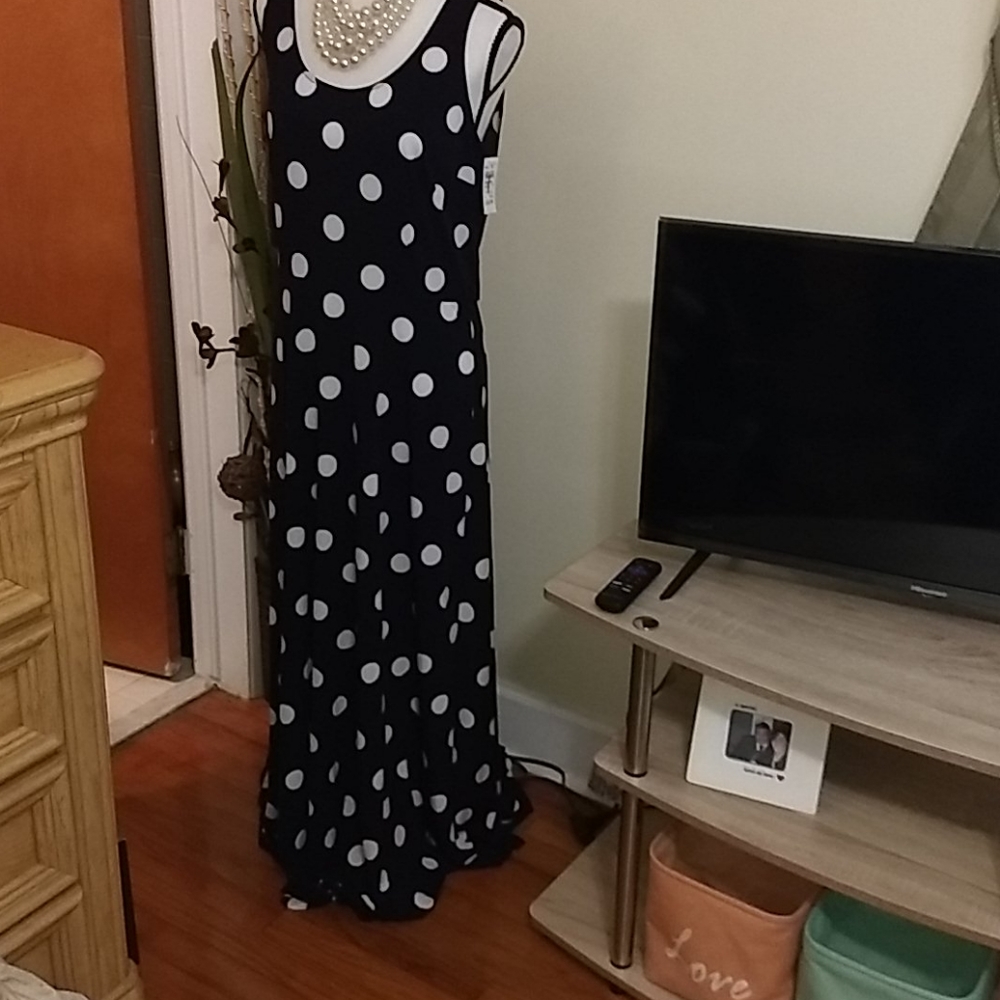 NWT Ann Taylor polkadot maxi dress